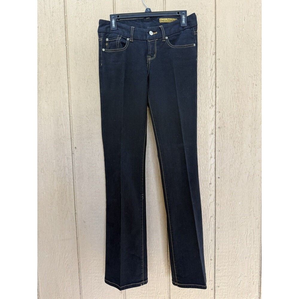Seven7 Mid Rise  Women's Dark Wash Bootcut Premium Jeans Blue Denim Size 29